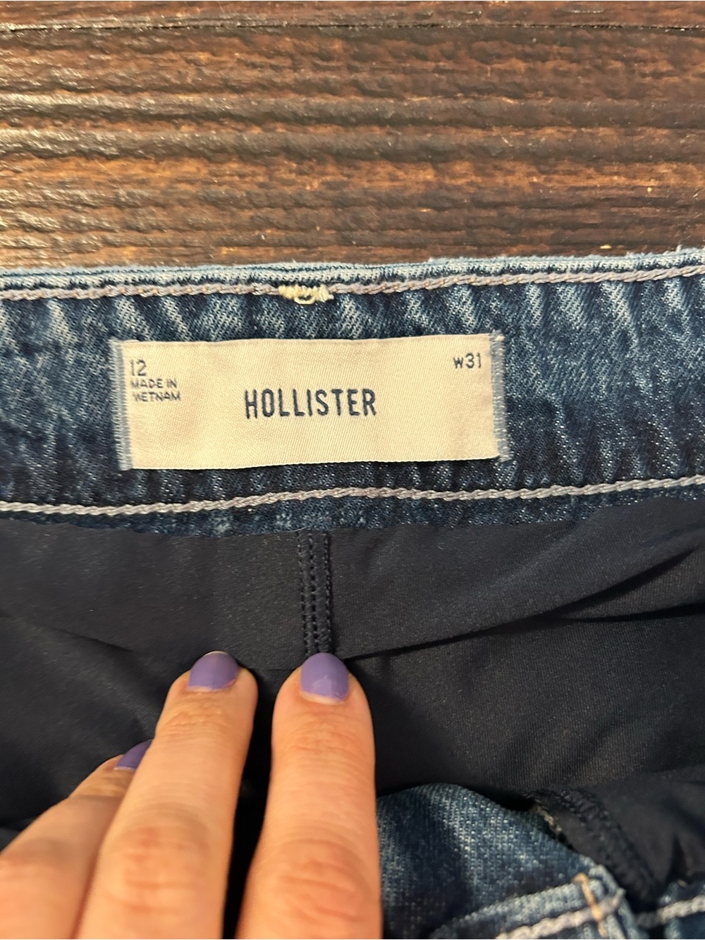Hollister Vintage Y2K Denim Mini Skirt with Embroidery - Picture 3 of 10